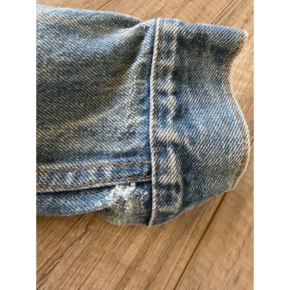 Vintage Levi's Jean Jacket 42L Blue Denim Trucker Button Up USA 90s 71506-0217